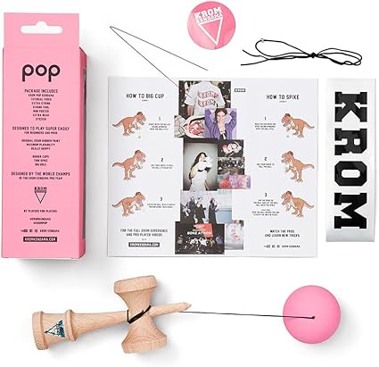 KROM Kendama KROM POP Rubber Pink