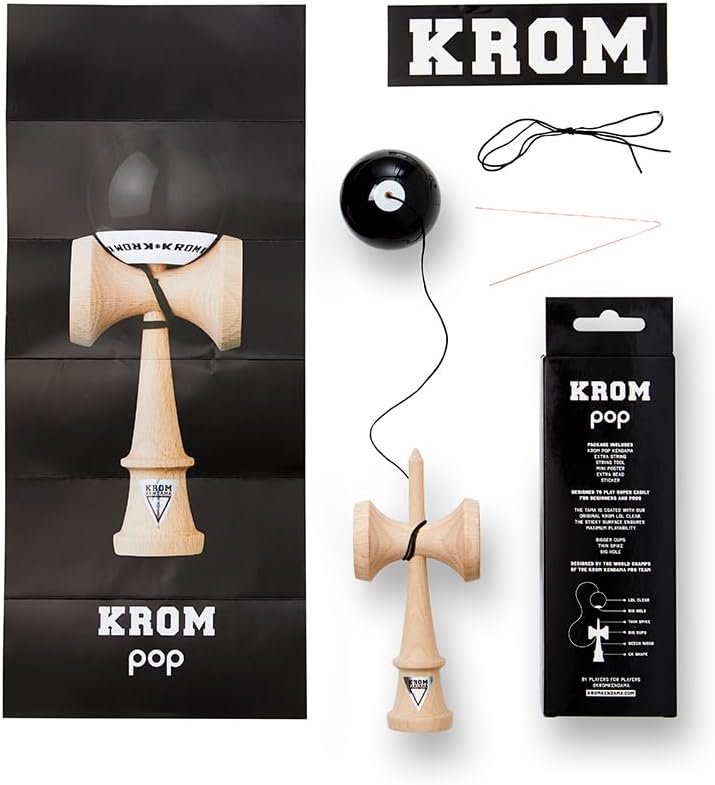 KROM Kendama KROM POP LOL Black
