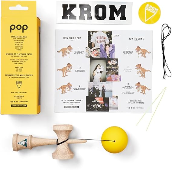 KROM Kendama KROM POP Rubber Yellow